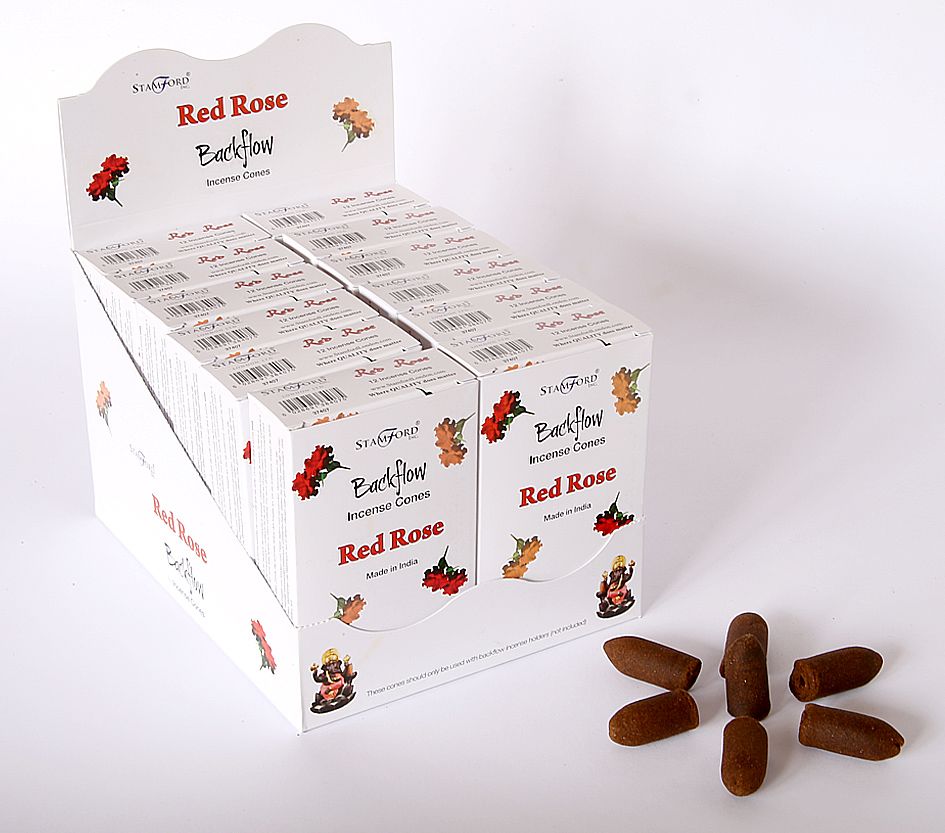 Red Rose Back Flow Incense Cone