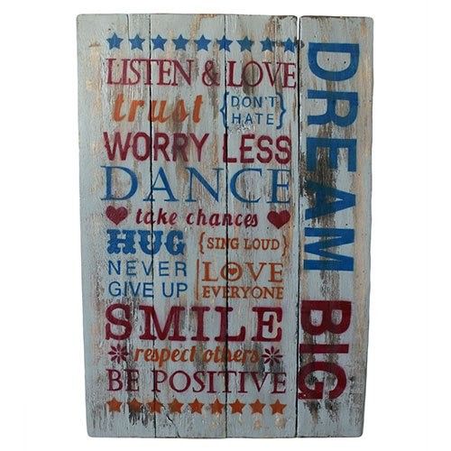 Rough Wooden Signs - Dream Big