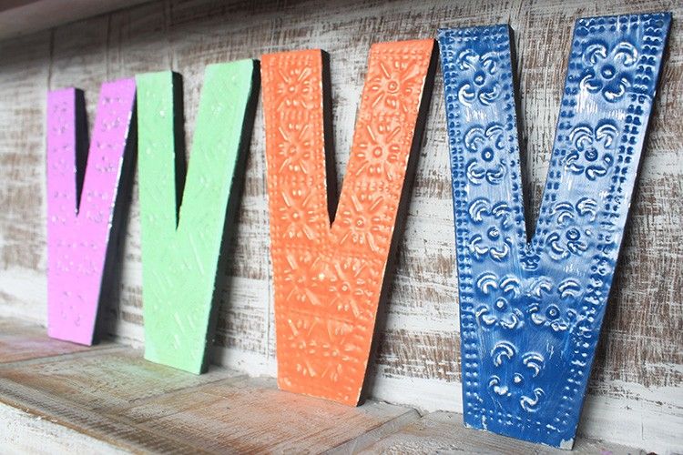 Letter "V" - Assorted Colours - 15cm