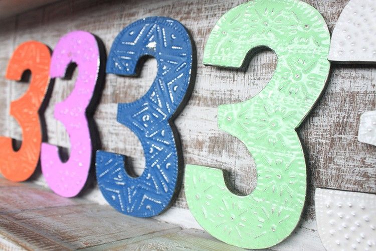 Number "3" - Assorted Colours - 15cm
