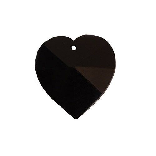 Black Heart Crystal - 40mm