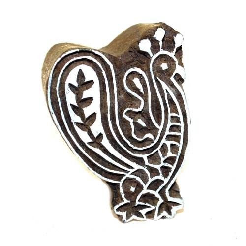 Indian Wood Blocks - Lrg Chicken