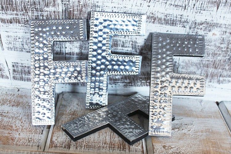 Sm Arty Aluminum Letters - F