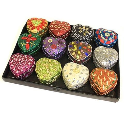 Lrg Hearts Trinket Box - 55mm
