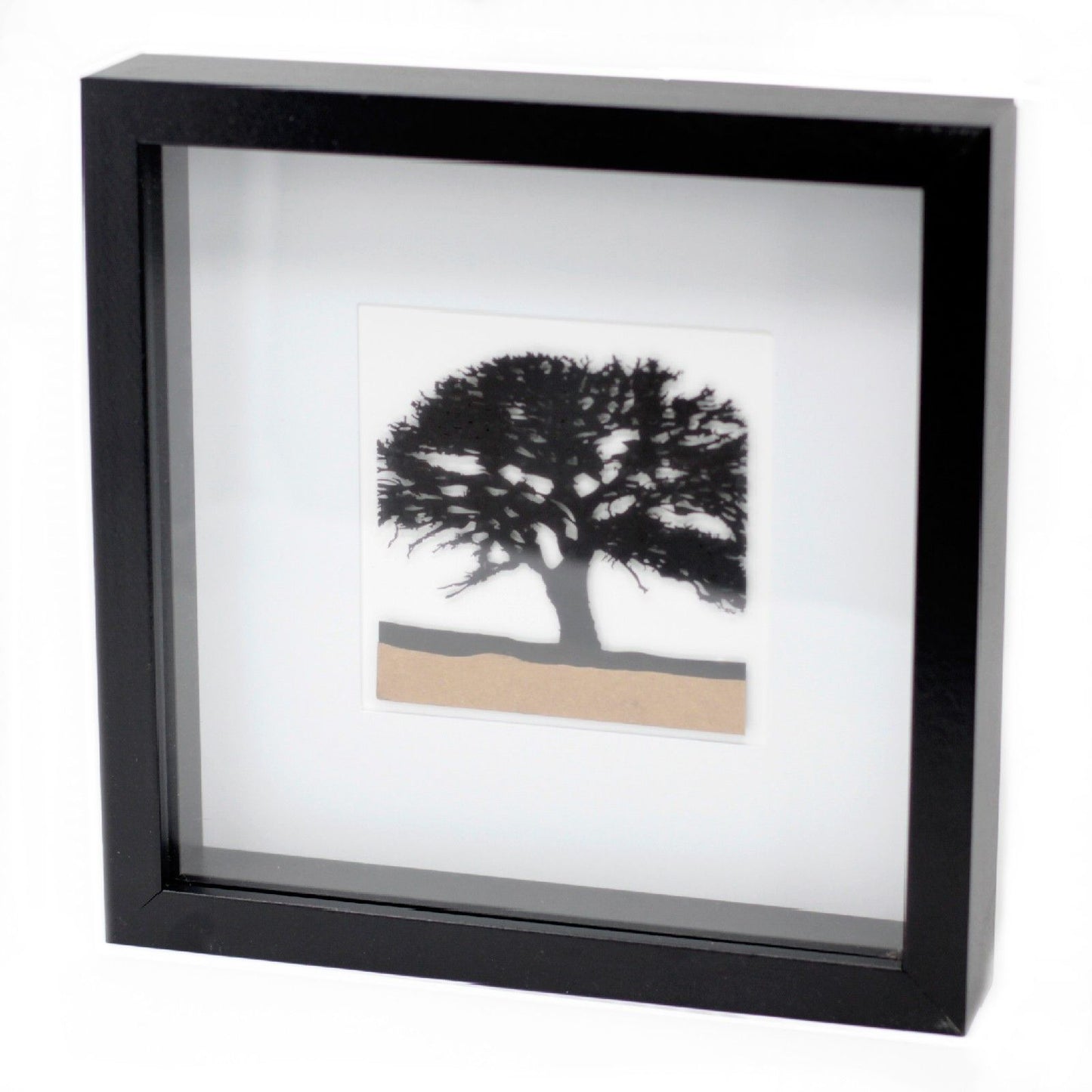 Paper Cutout Black Picture Frame - Tree