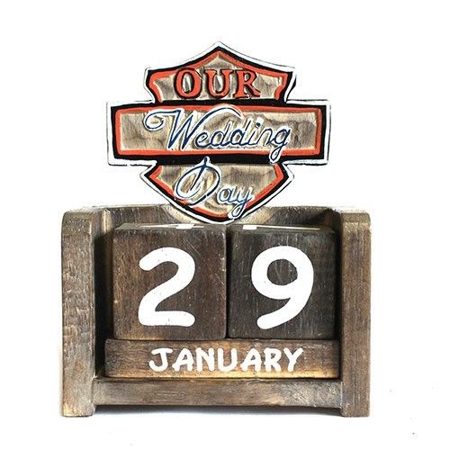 Carved Sign - Our Wedding Day