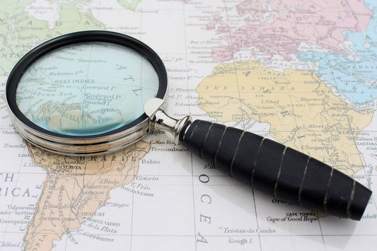 Vintage Magnifying Glasses - Black Wood