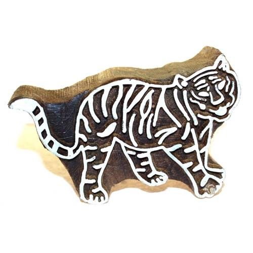 Indian Wood Blocks - Lrg Tiger