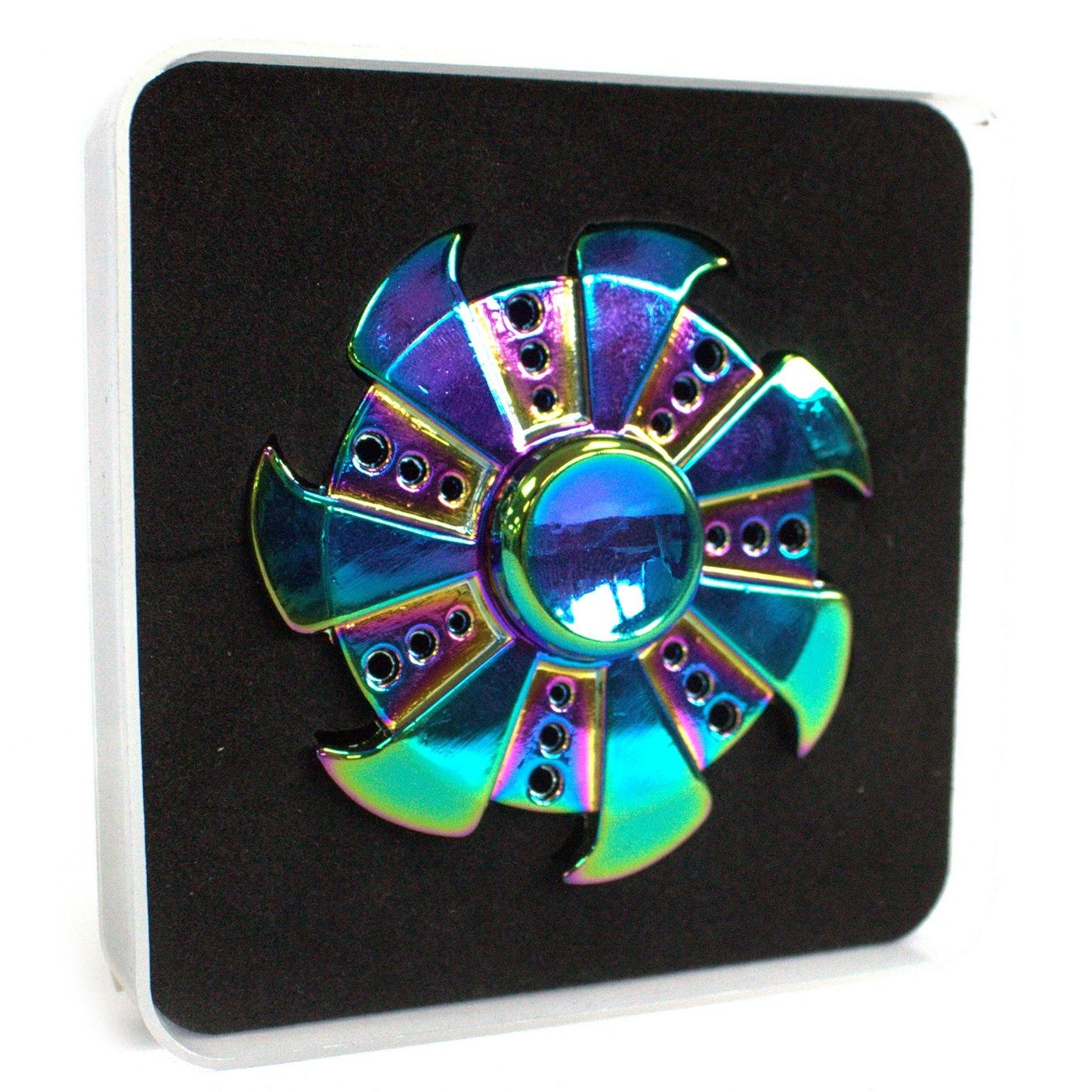 Metal Fidget Spinner Flower Stars - Rainbow