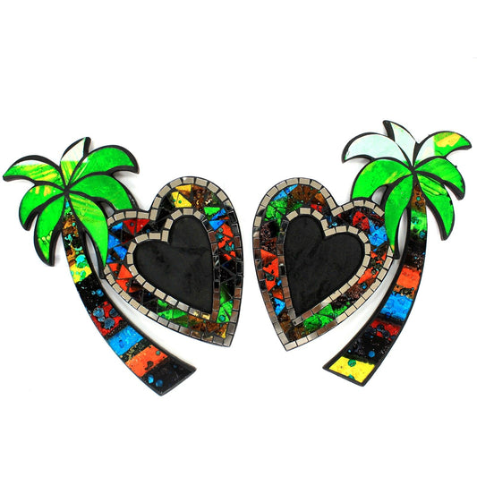 Lrg Mosaic Coconut Picture Frame - Single Black