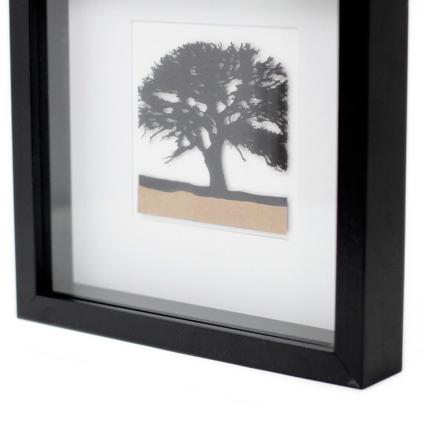 Paper Cutout Black Picture Frame - Tree