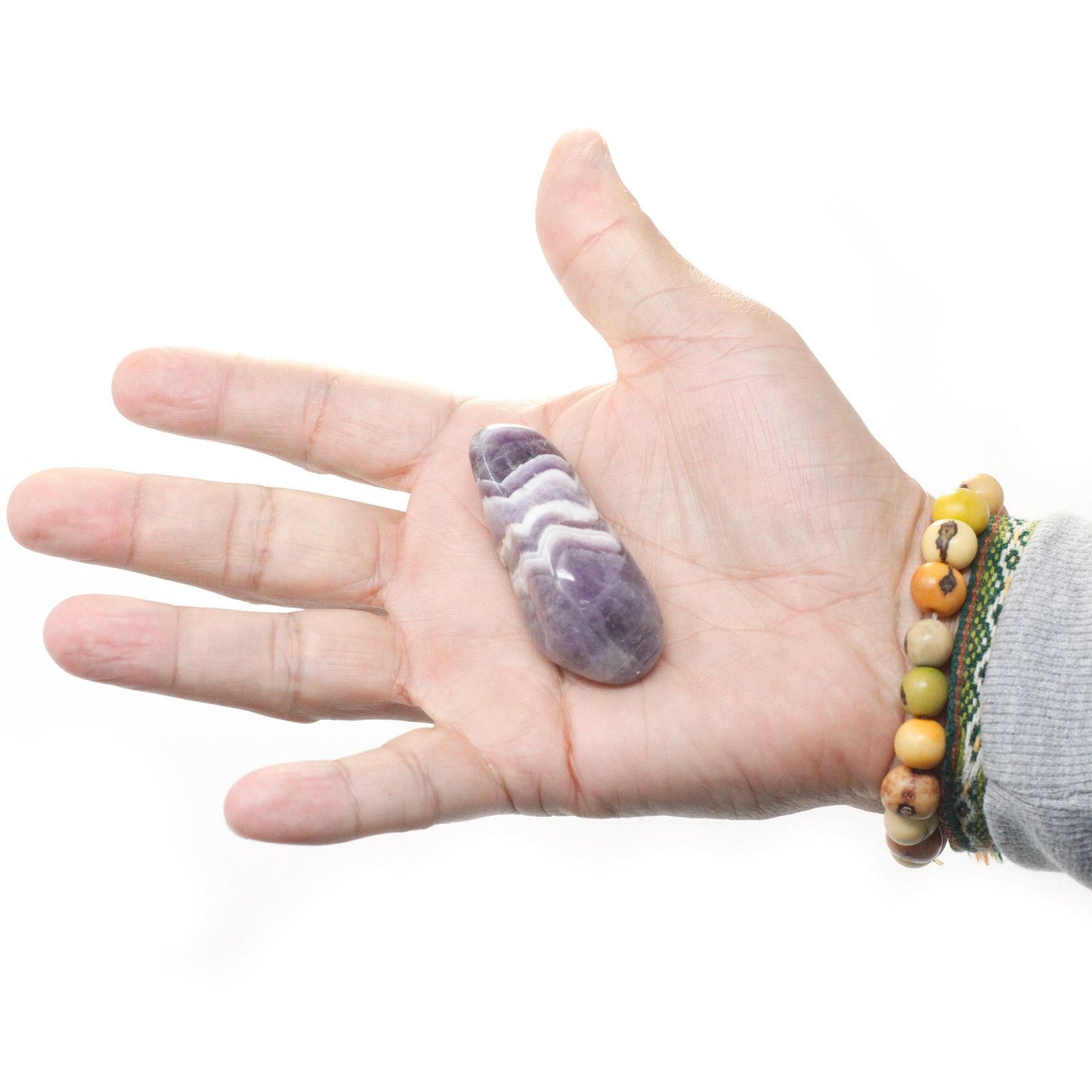 Extra Large Tumble Stones - Amethyst Chevron