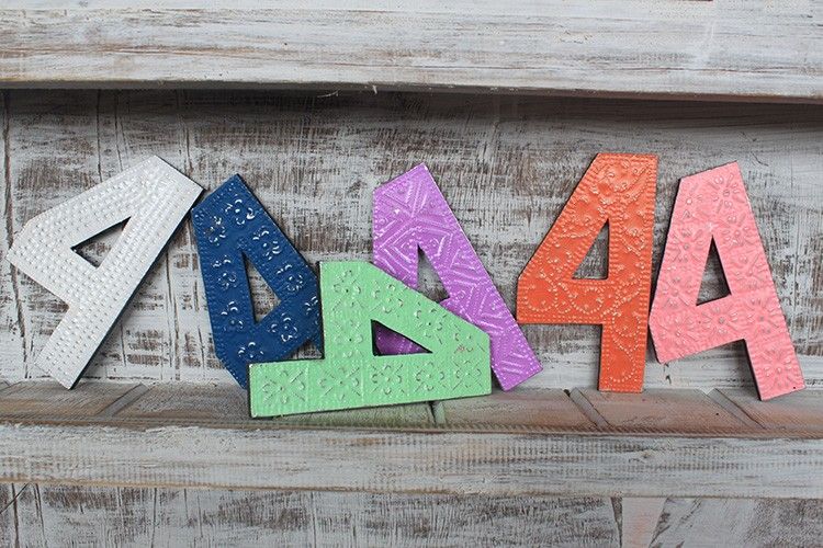 Number "4" - Assorted Colours - 15cm