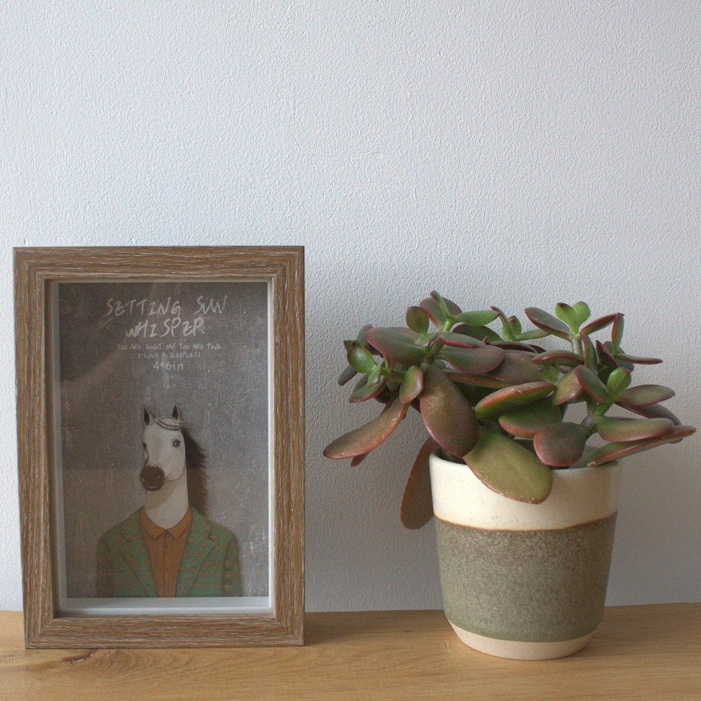 Deep Box Frame - Brown Brush - holds 10x15cm