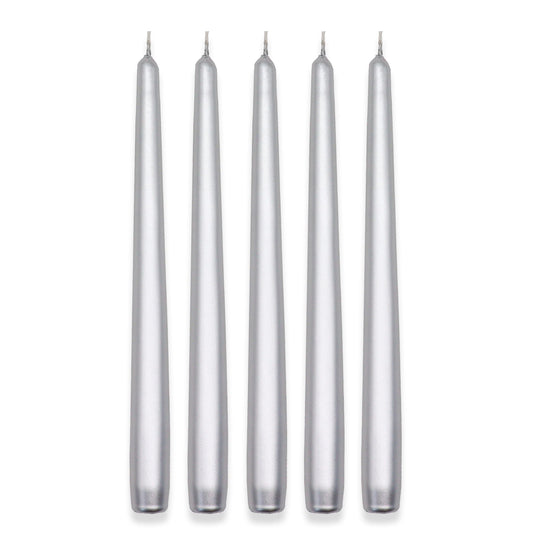 Silver Metallic Candles