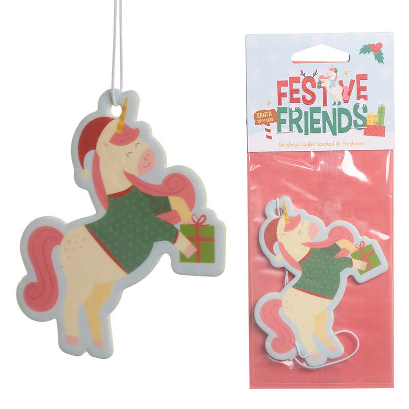 Christmas Unicorn Festive Friends Cookie Air Freshener
