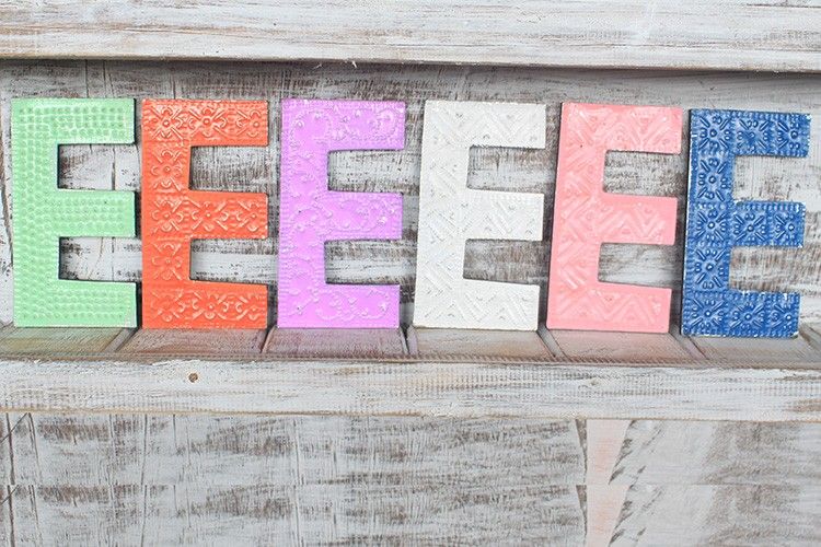 Letter "E" - Assorted Colours - 15cm