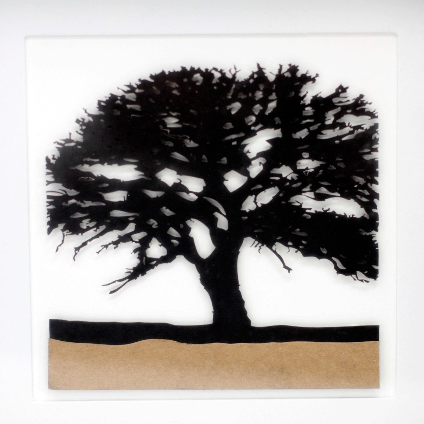 Paper Cutout Black Picture Frame - Tree