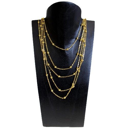 Gold Coated Curb Chain - Beaded