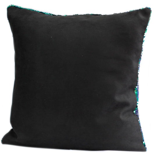 Mermaid Cushion Covers - Midnight Black in an Aqua Sea