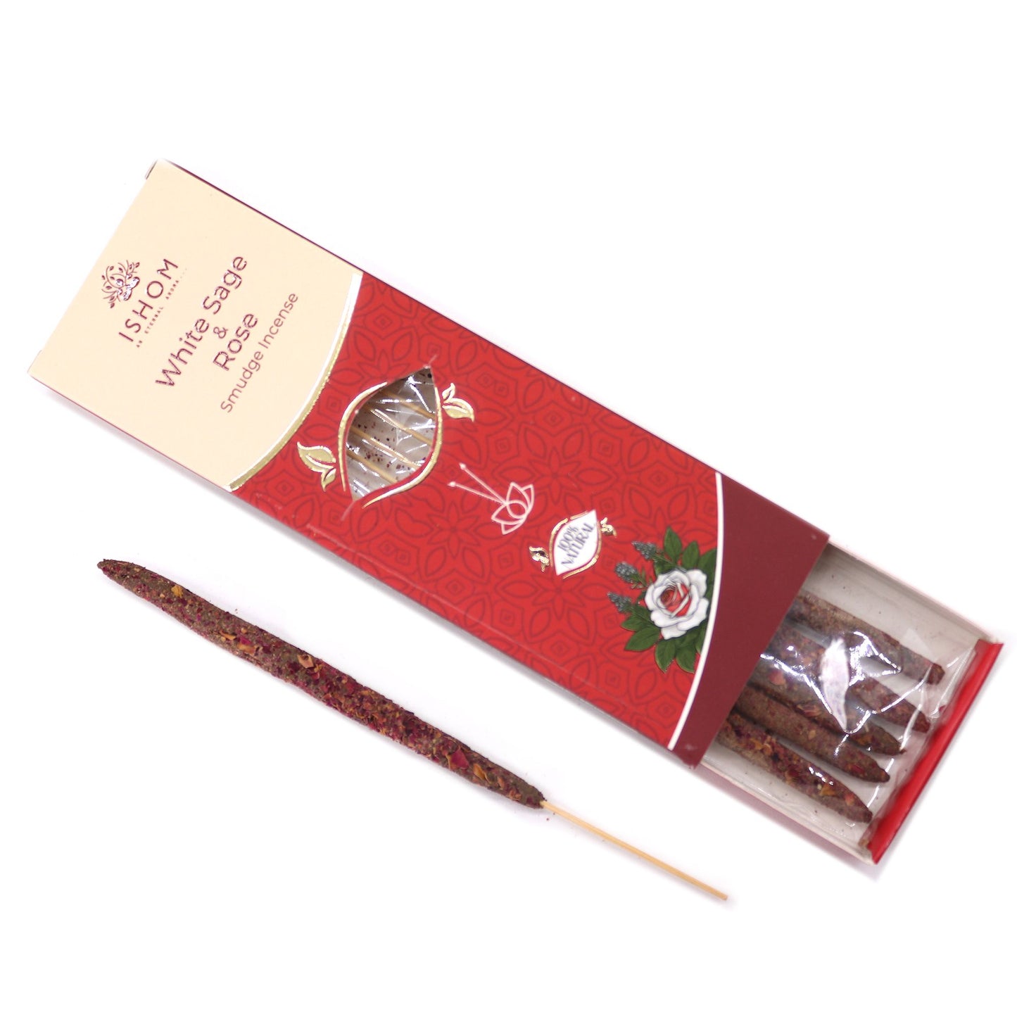 Ishom Smudge Incense - White Sage & Rose