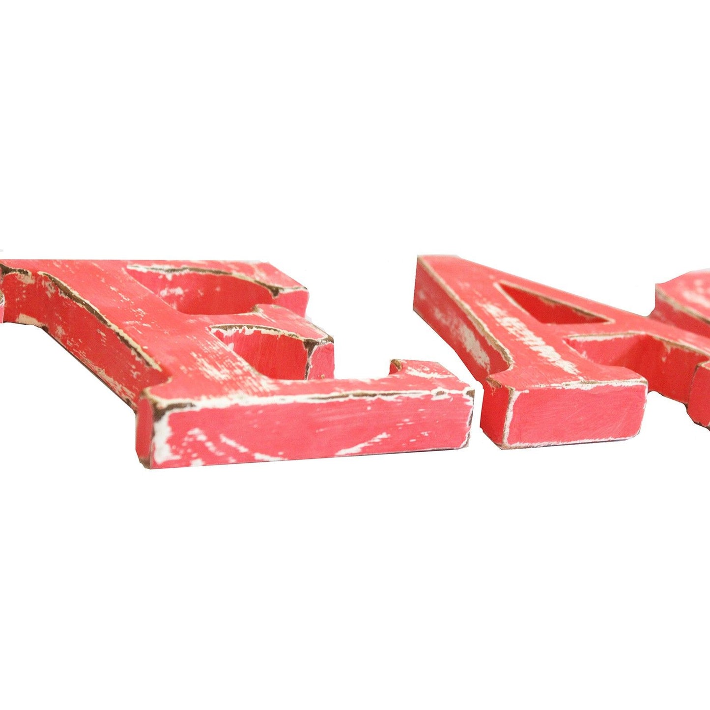 Shabby Chic Letters Red Wash  - PEACE
