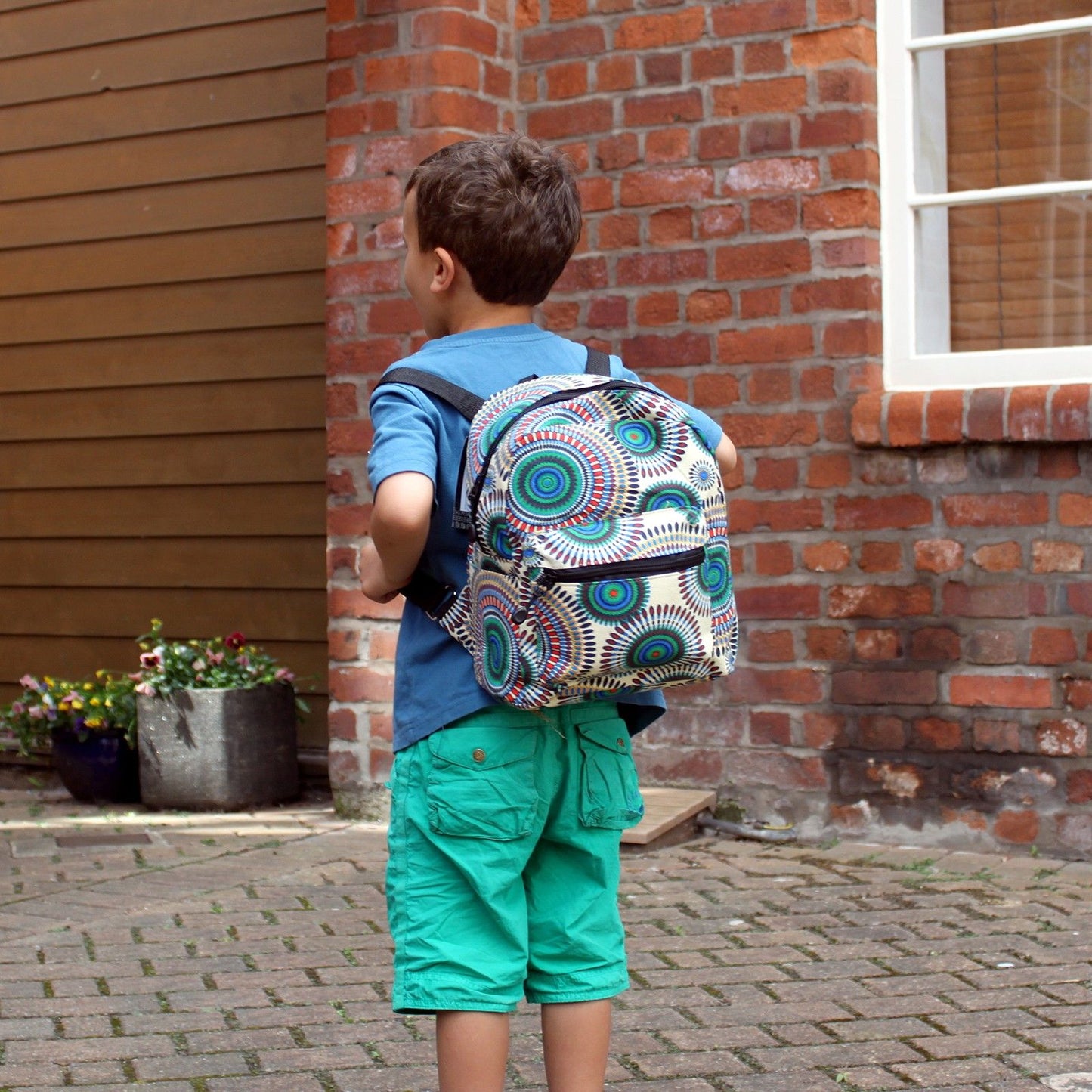 Undersized Backpack - Cream Mandala Design