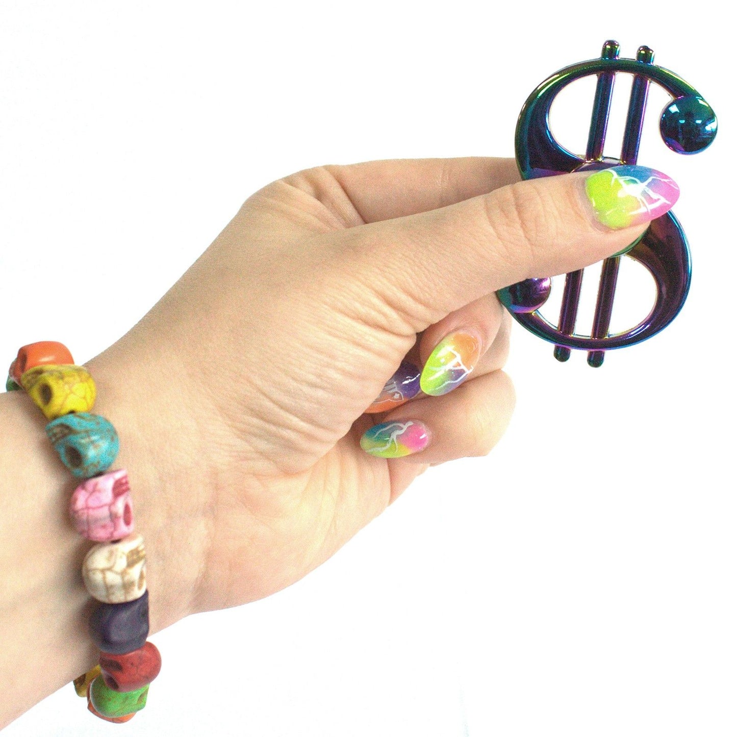 Metal Fidget Spinner Flower Stars - Rainbow