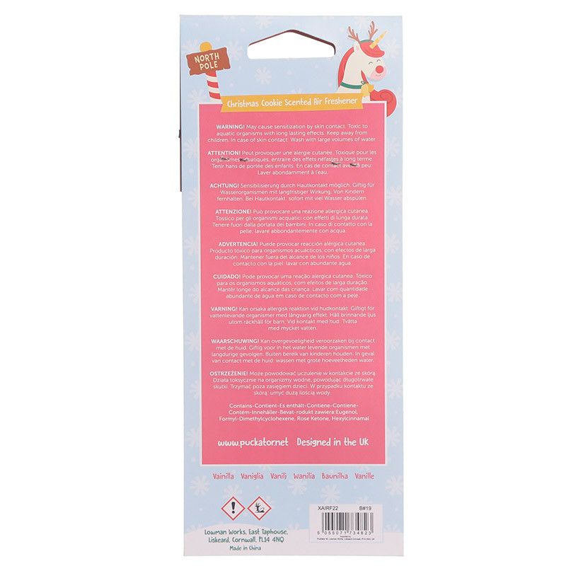 Christmas Unicorn Festive Friends Cookie Air Freshener