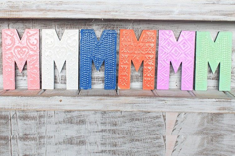 Letter "M" - Assorted Colours - 15cm