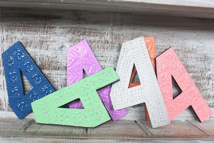 Number "4" - Assorted Colours - 15cm