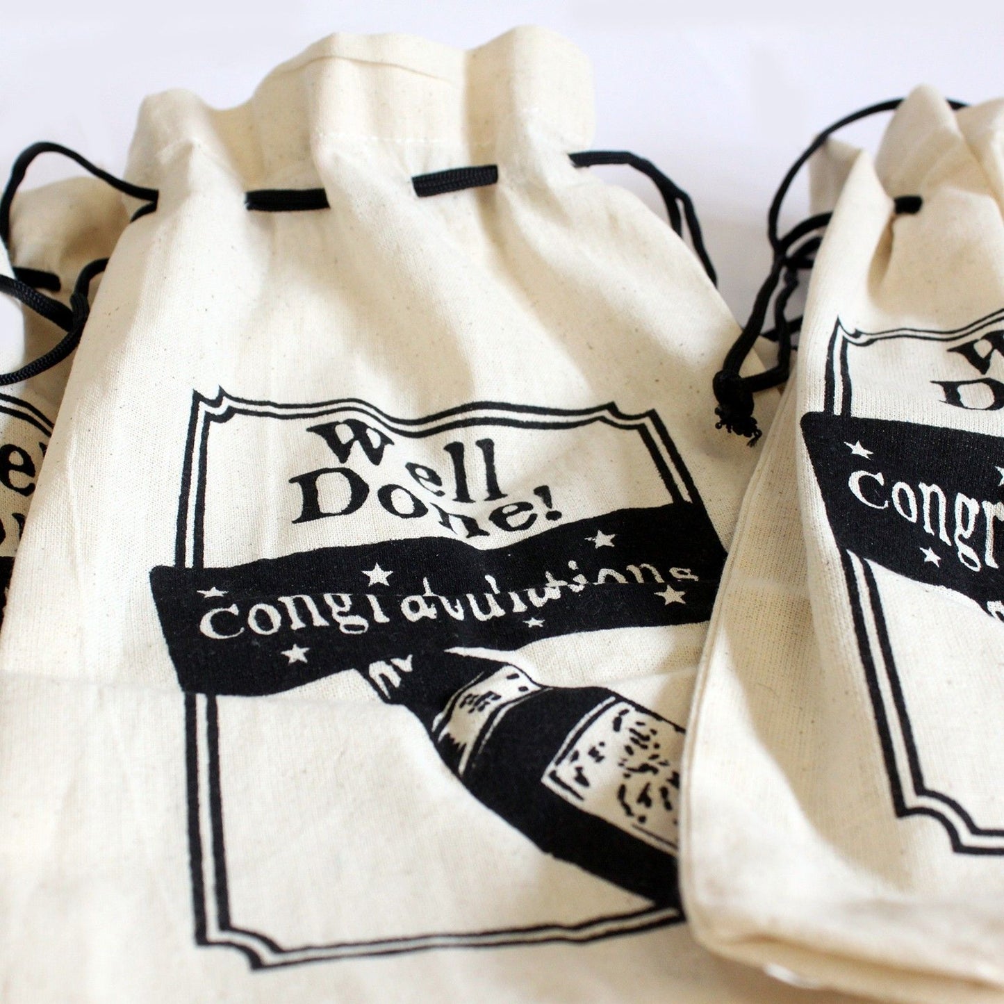 Cotton Wine Pouch - Congratulations