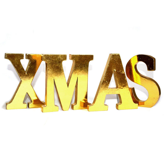 Shabby Chic Letters Gold  - XMAS