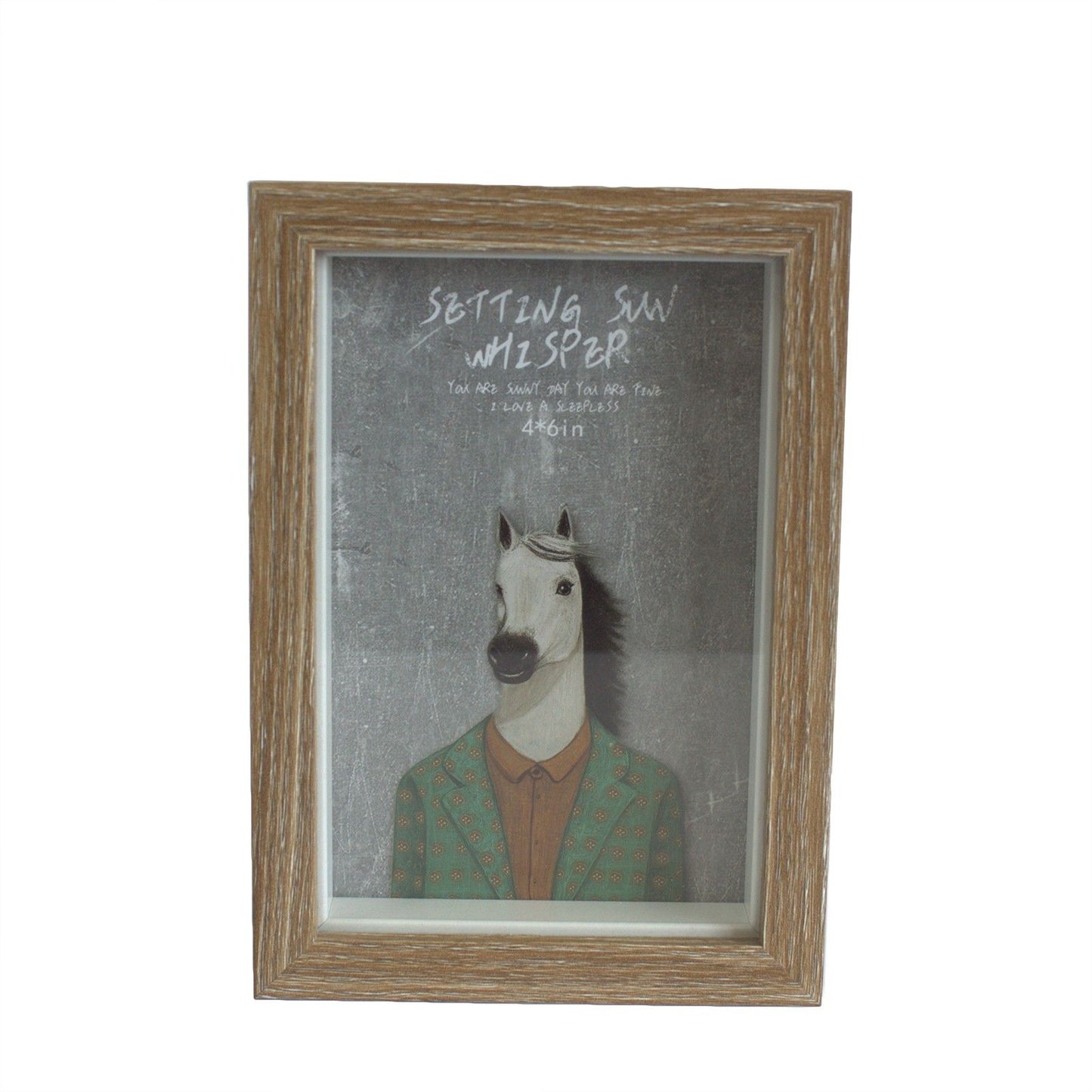 Deep Box Frame - Brown Brush - holds 10x15cm