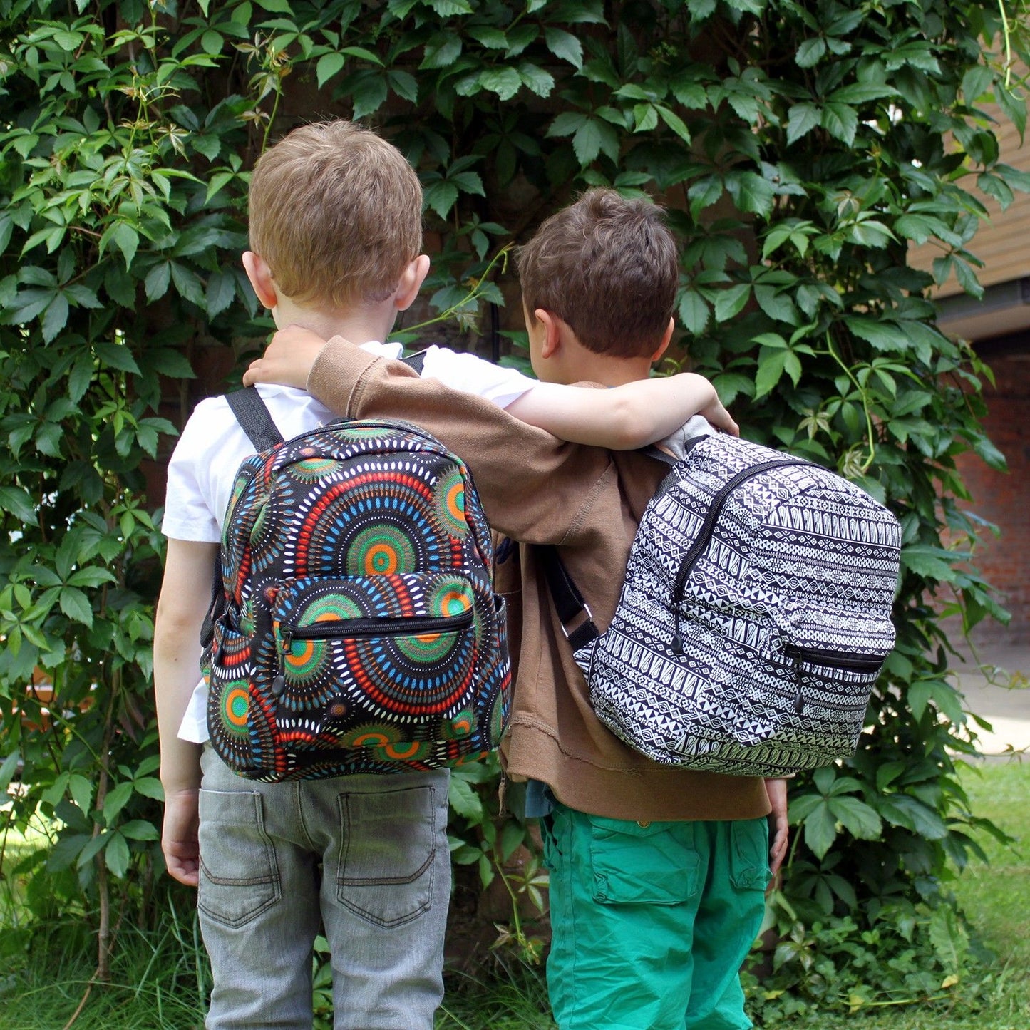 Undersized Backpack - Cream Mandala Design