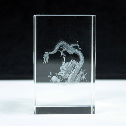Laser Crystal Block - Dragon