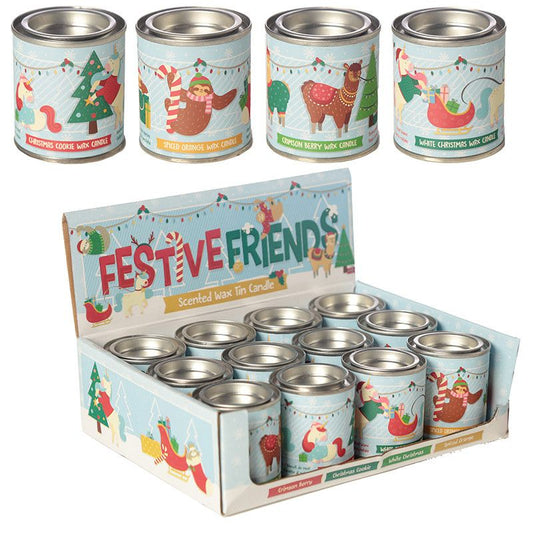 Eden Christmas Animals Candle Tin
