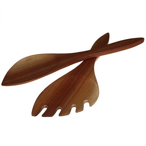 Salad Server Set- Racquet Shape - Mahogany