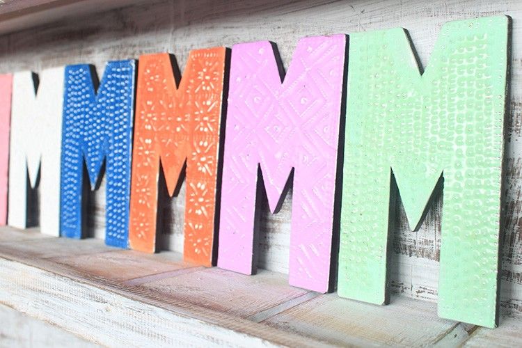 Letter "M" - Assorted Colours - 15cm