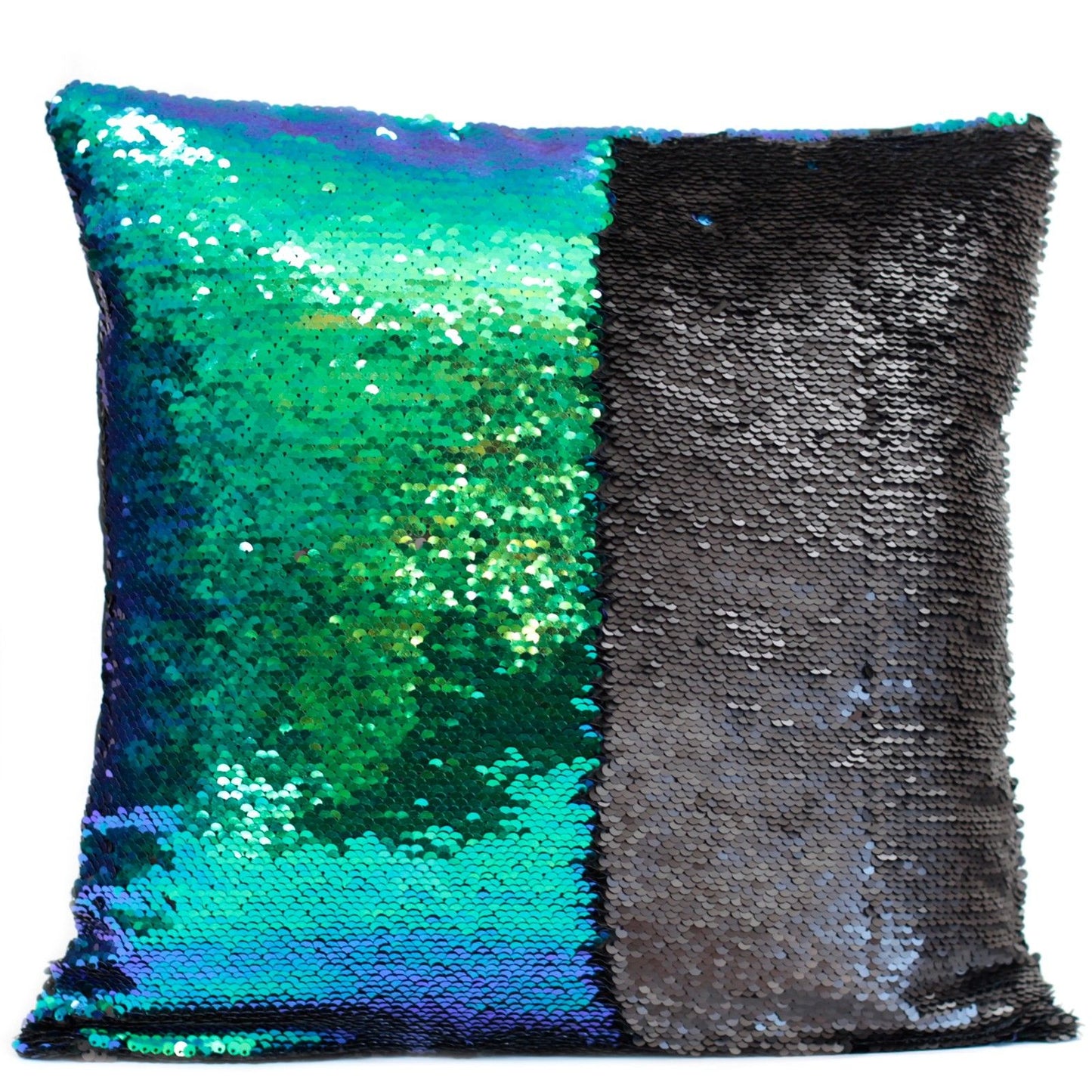 Mermaid Cushion Covers - Midnight Black in an Aqua Sea