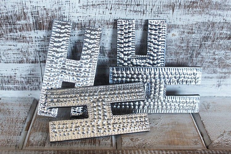 Sm Arty Aluminum Letters - H