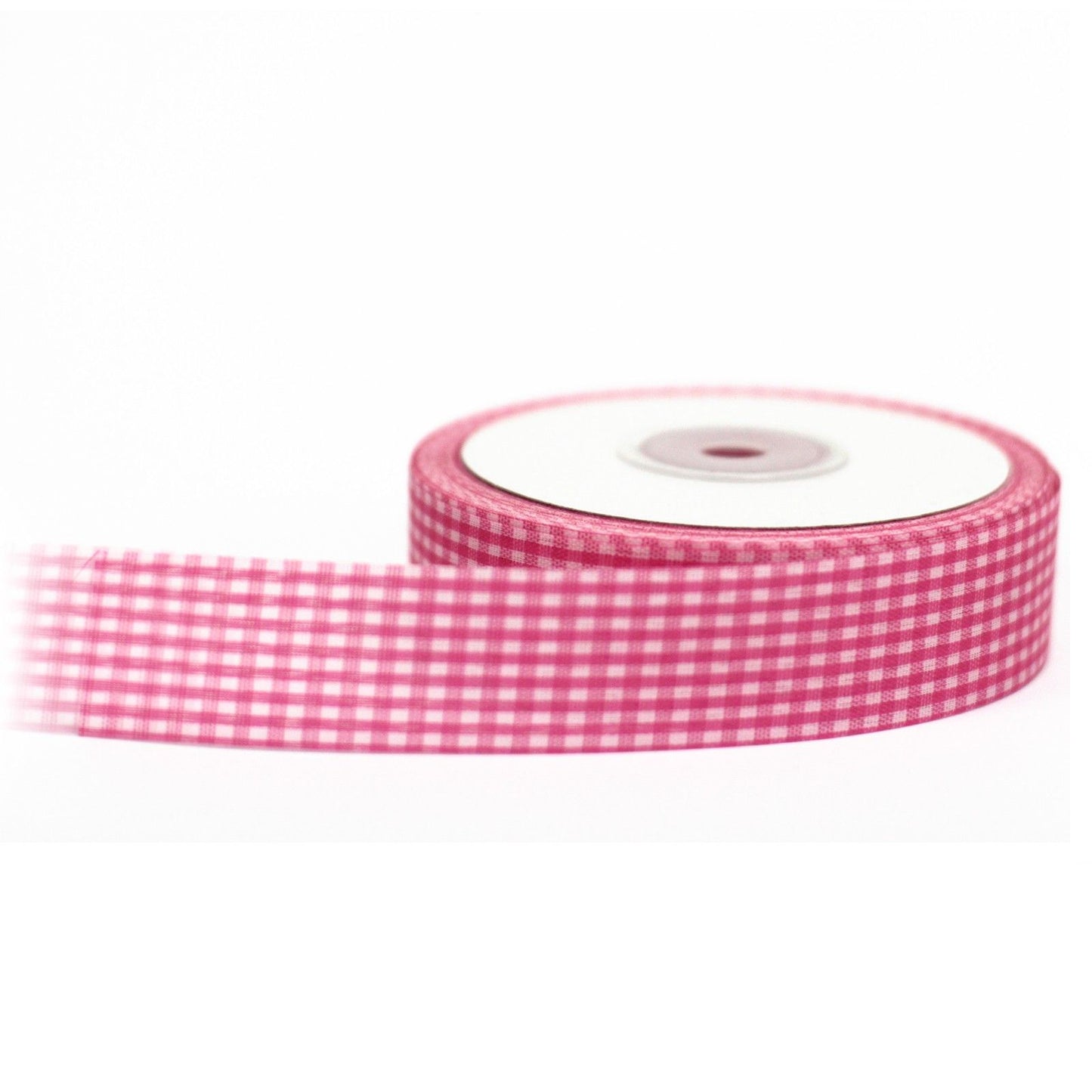 Budget Gingham Ribbon 25mm x 45m - Light Blue