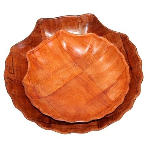 Med Cottonwood Shell Shaped Baskets - 20cm