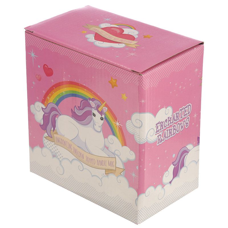 I Don't Believe in Humans Rainbow Unicorn Shaped Handle Mug