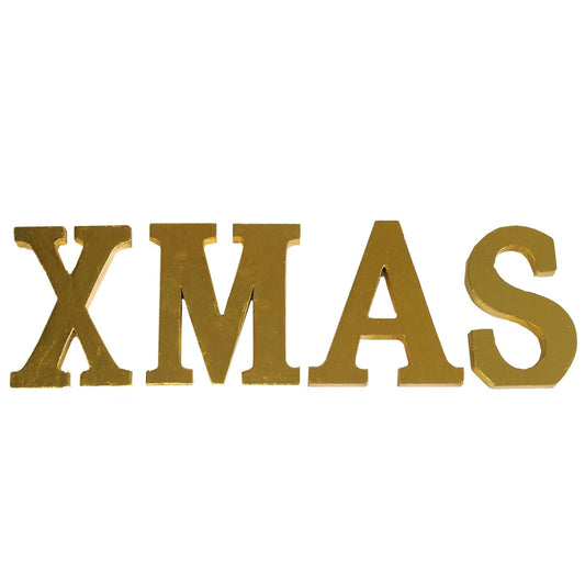Shabby Chic Letters Gold  - XMAS