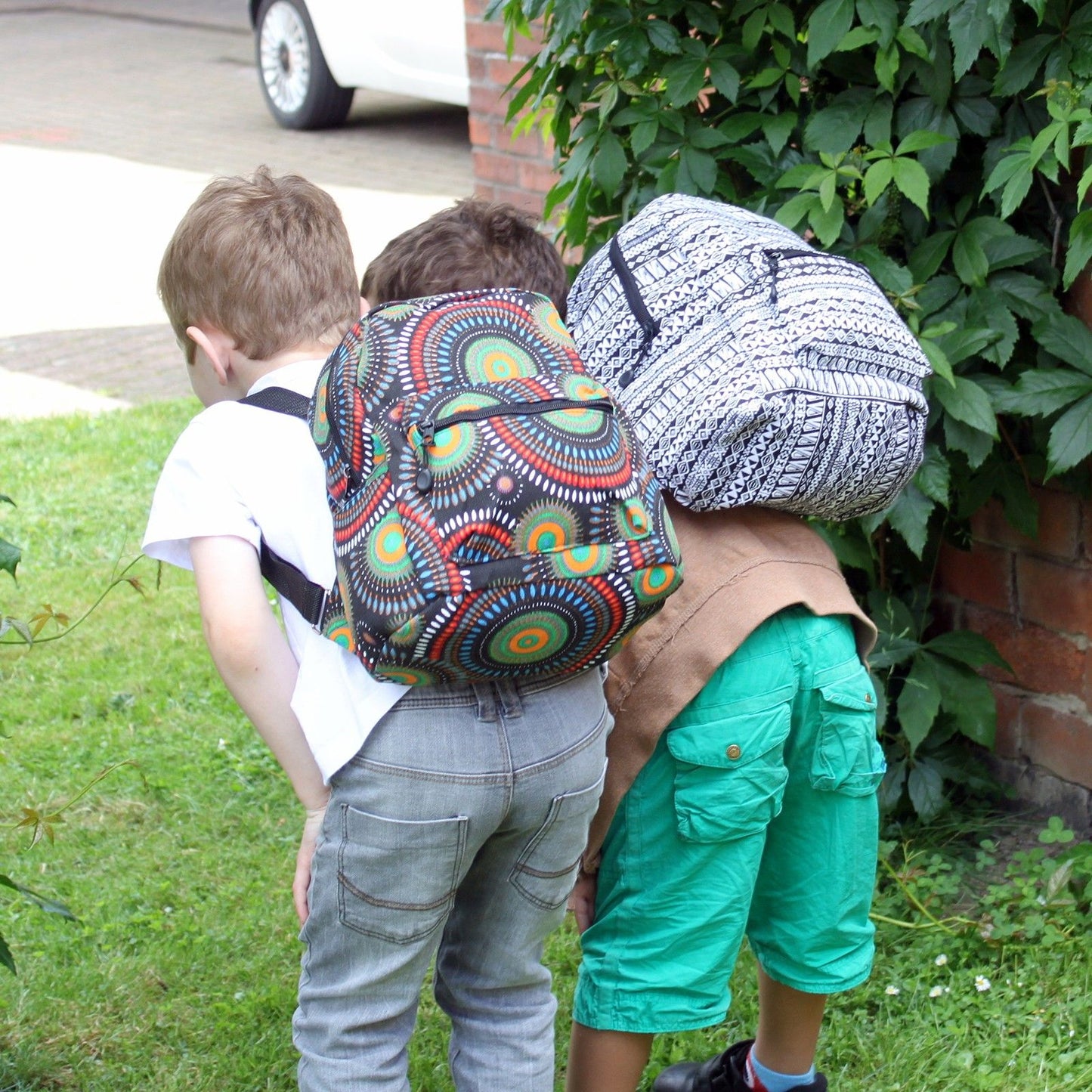 Undersized Backpack - Green Mandala Design