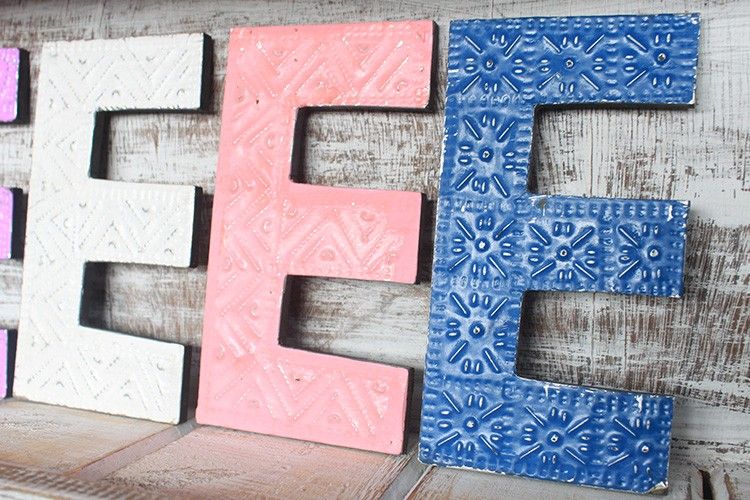 Letter "E" - Assorted Colours - 15cm