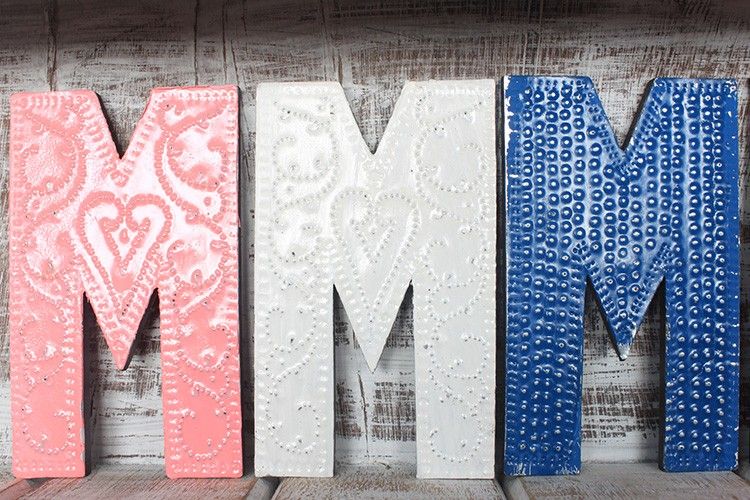 Letter "M" - Assorted Colours - 15cm