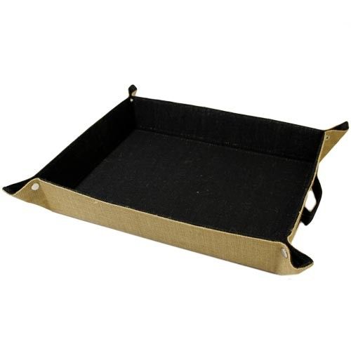 Large Natural Jute Spa Tray - Black