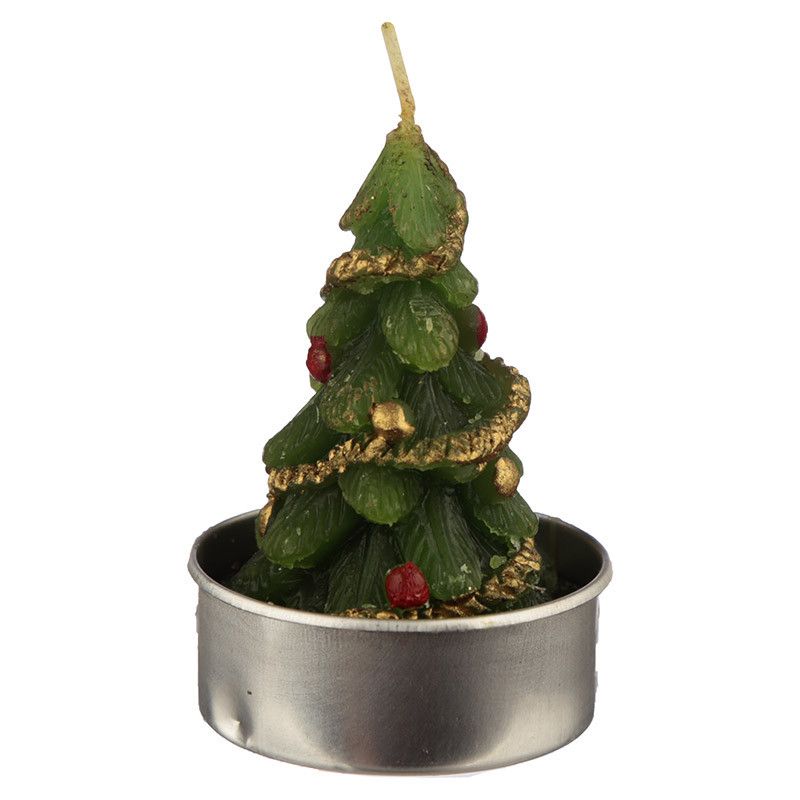 Tea Light Candle Set of 6 - Christmas Trees